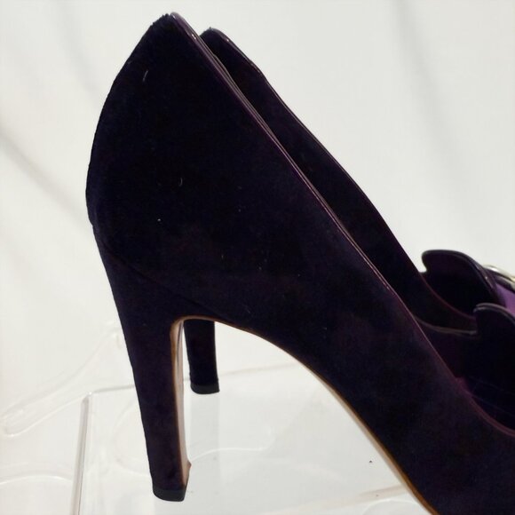 Gucci Purple Velvet Pumps sz 10 - Picture 12 of 13